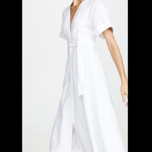 Equipment Femme Nauman Dress White Linen Sz 2